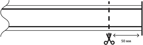 термостойкая led лента "Эра" LS2835-9,6-120-24-IP68-3 year-5m - разрезание ленты