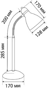 светильник настольный Ultra Light МТ2010 - размеры