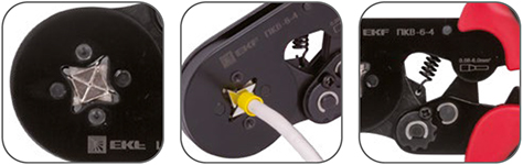 пресс-клещи ПКВ-6-4 в наборе НШВИ №6 EKF - особенности конструкции инструмента