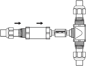 коннектор кабельный T-образный Navigator NTB-T01-3P-IP68 - монтаж