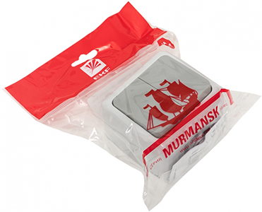 выключатель 2-клавишный EKF "Мурманск" - упаковка