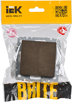 выключатель 1-клавишный перекрестный IEK ВС10-1-3-БрТБ Brite - упаковка