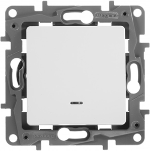 переключатель 1-клавишный Legrand Etika 672215 - внешний вид