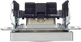 розетка 1-местная IEK РС10-1-0-БрА Brite - вид сбоку