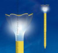 Светильник грунтовый свд на солнечной батарее пластик желтый 305мм IP44 