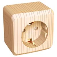 Этюд сосна розетка открытая 1-мест заземление шторки IP20 
