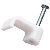 Скоба прямоугольная 8мм пластик Rexant 50шт