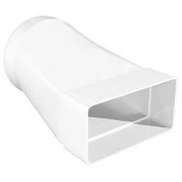 Соединитель d100 и 60*120 ПВХ прямой ЭВЕНТ белый