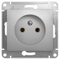 Глосса алюминий розетка скрытая 1-мест IP20 