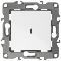 ЭРА12 выключатель скрытая белый 1кл 10А с подсветкой IP20 