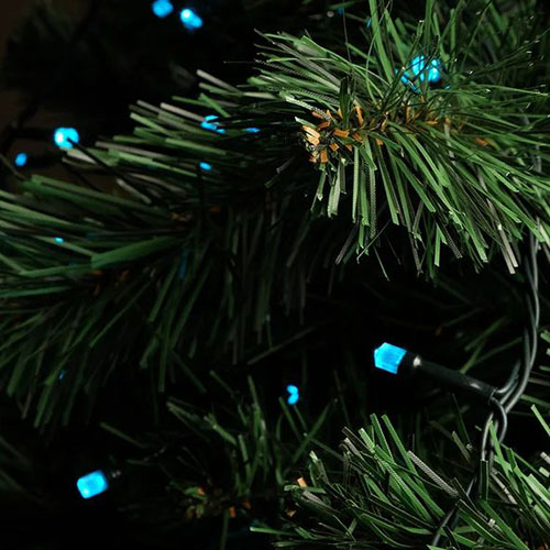 Гирлянда нить 12м аквамарин 120свд IP44 зеленый провод соединяемая (до 10мод.)