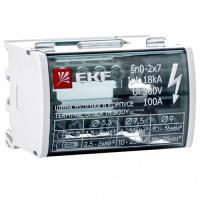 Шина нулевая на DIN-рейку в корпусе (2*7)