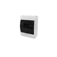 Бокс 6мод навесной белый черная прозрачная дверь IP41 PDB/W 10 Jazzway