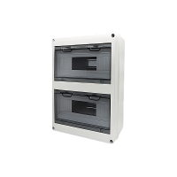 Бокс 24мод навесной серый черная прозрачная дверь IP65 PDB/W 40 Jazzway