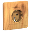 Бланка ясень розетка скрытая 1-мест заземление IP20 
