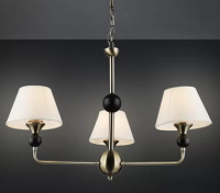 Светильник потолочный (люстра) 3*60Вт Е27 черный/бронза