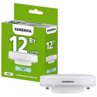 Лампа свд 220В GX53 12Вт 6500К 1200лм таблетка матовая GENERICA (IEK) 