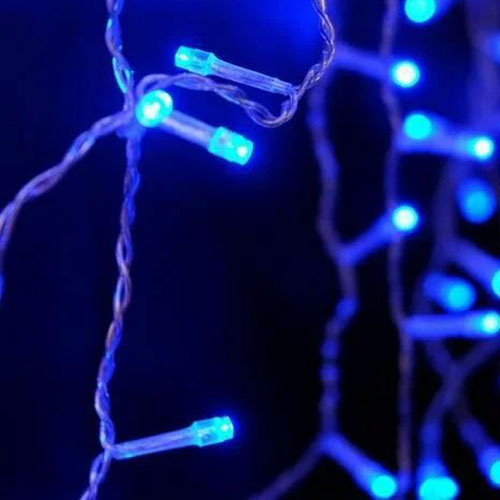 Гирлянда занавес 1,5*2,2м синий 544свд IP20 прозрачный провод (до 8мод)