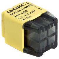 Клемма 4*2,5мм2 компактная желтый DKC 12шт