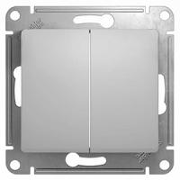 Глосса переключатель скрытая алюминий 2кл 10А IP20 