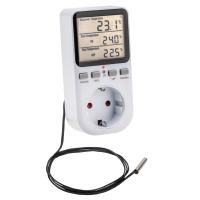 Терморегулятор воздуха в розетку 16А белый Rexant выносной датчик 1,7м