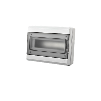 Бокс 12мод навесной серый черная прозрачная дверь IP65 PDB/W 30 Jazzway