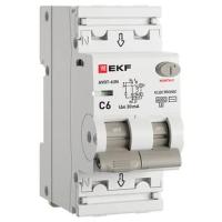 Автоматический выключатель дифференциального тока АВДТ-63N 1P+N 6А 30мА характеристика C тип AC электронный 6кА PROXIMA EKF