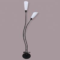 Торшер 2*60Вт E27 черный/белый 