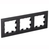 Атлас рамка скрытая 3-ая оникс универсально металл