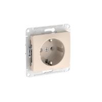 Глосса бежевый розетка скрытая 1-мест заземление быстрозажим. клем. IP20 