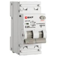 Дифавтомат 2Р 25А C тип A 30мА 6кА 2мод АВДТ-63N EKF PROxima