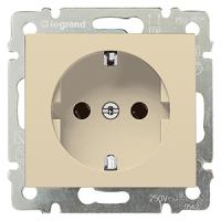 Валена слоновая кость розетка скрытая 1-мест заземление IP20 