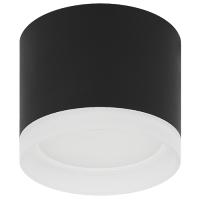 Светильник даунлайт 1*12Вт GX53 цилиндр черный накладной 