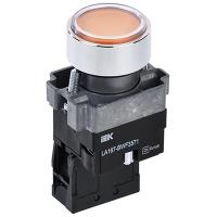 Кнопка LA167-BWF3571 22мм 1НО с подсвет. желтая