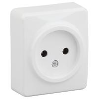 Эксперт белый розетка открытая 1-мест IP20 