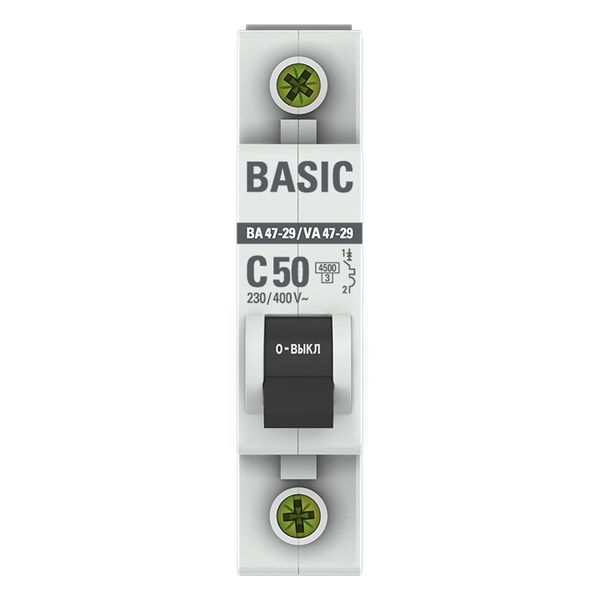 Автомат 1Р 50А C 4,5кА ВА47-29 EKF Basic 