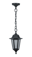 Светильник садово-парковый подвесной 60Вт E27 пластик черный IP44 6ти гранный