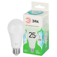 Лампа свд 220В Е27 25Вт 4000К 2500лм стандарт A60 матовая ЭРА Green Line