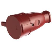 Розетка переносная 16А заземление красный каучук IP44 PlexUp