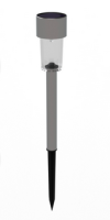 Светильник грунтовый свд на солнечной батарее нержавеющая сталь серый 310мм IP44 