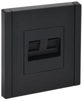 Фортепиано черный механизм RJ45 2x8(8) скрытая 2-ая 