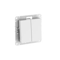 Атлас белый выключатель 2кл скрытая 10А IP20 быстрозажим.клем.  