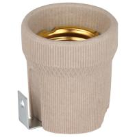 Патрон подвесной E27 керамика белый ЭРА с держателем