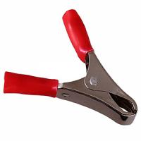 Зажим-крокодил 10А красный пвх 