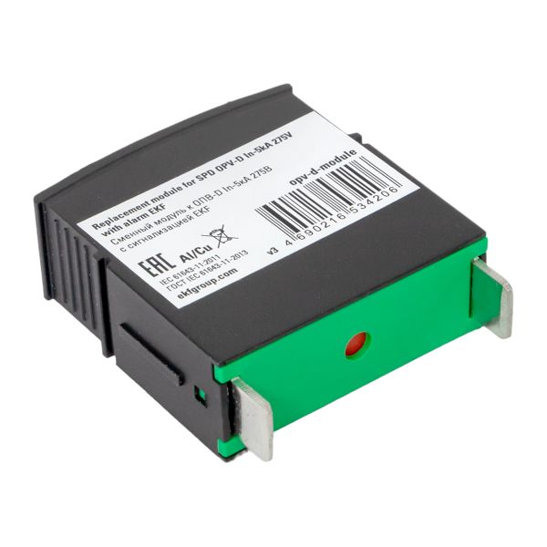 Ограничитель перенапряжения Сменный модуль ОПВ-D 1Р 5/5кА 275В EKF