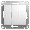 Глосса белый выключатель 3кл скрытая 10А IP20 