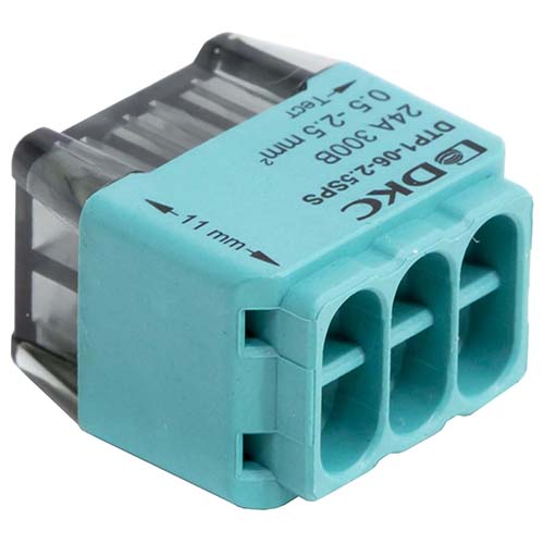 Клемма 6*2,5мм2 компактная синий DKC 6 шт