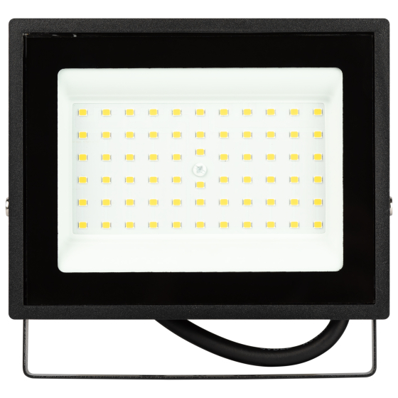Прожектор свд 50Вт 4000К 4000лм черный IP65 120° Стандарт ЭРА