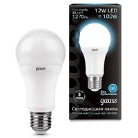 Лампа свд 220В Е27 12Вт 4100К 1200лм стандарт A60 матовая Gauss Black