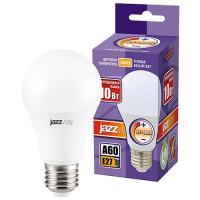 Лампа свд 220В Е27 10Вт 3000К 820лм стандарт A60 матовая диммер Jazzway 